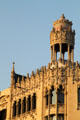 Round corner tower of Casa Lleó Morera. Barcelona, Spain.