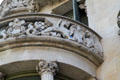 Lions & mulberry tree carvings which give name to Casa Lleó Morera. Barcelona, Spain.