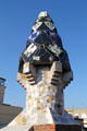 Freeform chimney atop Palau Güell. Barcelona, Spain.