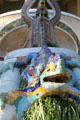 Lizard by Gaudí on steps leading up to Parc Güell. Barcelona, Spain.