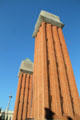 Venetian towers were built for the International Exhibition. Barcelona, Spain.