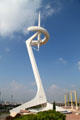 Olympic Tower served as symbol & communications tower built for Barcelona Olympic Games. Barcelona, Spain.