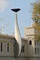 Spire for Olympic flame on Estadi Olímpic de Montjuïc. Barcelona, Spain.