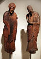 Wood carving of figures from church of Santa Eulàlia d'Erill la Vall at Museu Nacional d'Art de Catalunya. Barcelona, Spain.