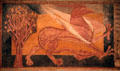 Griffin painting from monastery of St Peter of Arlanza at Museu Nacional d'Art de Catalunya. Barcelona, Spain.
