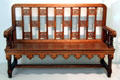 Modernista bench from Casa Amatller in Barcelona by Josep Puig i Cadafalch at Museu Nacional d'Art de Catalunya. Barcelona, Spain.