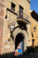 Casa del Doncel from Castile-La Mancha at Poble Espanyol. Barcelona, Spain.