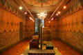 Collection of objects in Museum of Decorative Arts wing of Palau Reial. Barcelona, Spain.