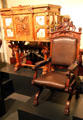 Cabinet & armchair made in Barcelona at Museum of Decorative Arts. Barcelona, Spain.