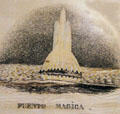 Image of Magical Fountain 1888 Universal Exposition at Barcelona at Museum of Decorative Arts. Barcelona, Spain.