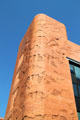 Corner detail of extension of Palace of Catalan Music. Barcelona, Spain.