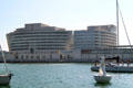 Hotel Eurostars Grand Marina Barcelona at Moll de Barcelona seen from Maremagnum. Barcelona, Spain.