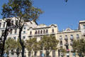 Passeig de Gràcia 36 & 34 streetscape. Barcelona, Spain.