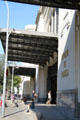 Estació de França entrance overhanging canopies. Barcelona, Spain.