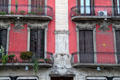 Facade detail of Museu del Modernisme Català. Barcelona, Spain.