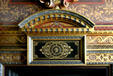 Detail of fireplace clock in Chateau. Ancy-la-Franc, France.