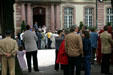 Crowd at wedding at Town Hall. Belfort, France.