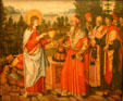 St John the Evangelist blesses a poisoned chalice by Wilhem Stetter [aka Master WS of the Maltese cross] in Unterlinden Museum. Colmar, France.