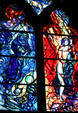 Marc Chagall stained-glass panels in Cathedral. Metz, France.