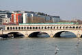 Pont de Bercy road & metro bridge. Paris, France.