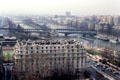 Pont de Bir-Hakeim & Île aux Cygnes seen from Eiffel Tower. Paris, France.