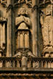 Detail of Baptism of Clovis by Saint Remigius in Gallery of Kings of Reims Cathedral. Reims, France.