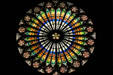 Rose window in Cathedral. Strasbourg, France.