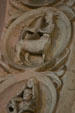 Narthex tympanum detail of Zodiac archer at Basilique Ste-Madeleine. Vézelay, France.