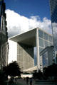 Diagonal view of La Grande Arche at La Défense. Paris, France