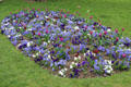 Flower bed at Place du Châtelet. Paris, France.