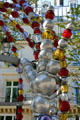 Details of Murano glass of Kiosque des noctambules at Place Colette Metro entrance. Paris, France.