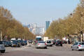 La Defense development seen from Arc du Triomphe. Paris, France.