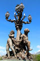 Art Nouveau lamps on Pont Alexandre III. Paris, France.