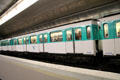 RATP metro train. Paris, France.