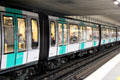 RATP metro train. Paris, France.