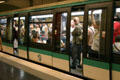 RATP metro train. Paris, France.