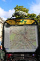 Art Nouveau Paris Metro map frame & font. Paris, France.