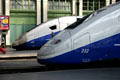TGV trains in Paris rail station. Paris, France.