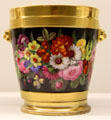 Porcelain flowerpot with polychrome & gold decoration by Darte Brothers of Paris at Museum of Decorative Arts. Paris, France.