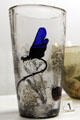 Dragonfly & butterfly glass vase by Émile Gallé at Museum of Decorative Arts. Paris, France