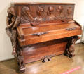Upright piano carved by François-Rupert Carabin for Henri Hertz manufacturer at Museum of Decorative Arts. Paris, France