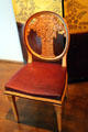 Chair with carved backrest as basket of fruit by Paul Frédéric Follot of Paris at Museum of Decorative Arts. Paris, France.