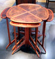Nesting pedestal tables by Eugène Gaillard of Paris at Museum of Decorative Arts. Paris, France.