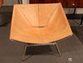 Leather chair by Pierre Paulin from France at Museum of Decorative Arts. Paris, France.