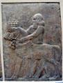 Babylonian relief of horse driver from citadel of Dur-Sharukkin at the Louvre Museum. Paris, France.