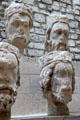 Portrait heads of kings found at Notre Dame of Paris at Cluny Museum. Paris, France.