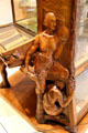 Carving detail of display cabinet by François-Rupert Carabin at Petit Palace Museum. Paris, France.