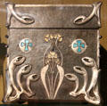 Art Nouveau box decorated with silver plaques by Georges-Arthur Jacquin with Thiébaut Frères at Petit Palace Museum. Paris, France.