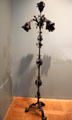 Art Nouveau wrought iron poppy floor lamp by Ferdinand Marrou from Rouen at Petit Palace Museum. Paris, France.