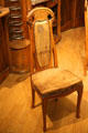 Guimard dining room chair by Hector Guimard at Petit Palace Museum. Paris, France.